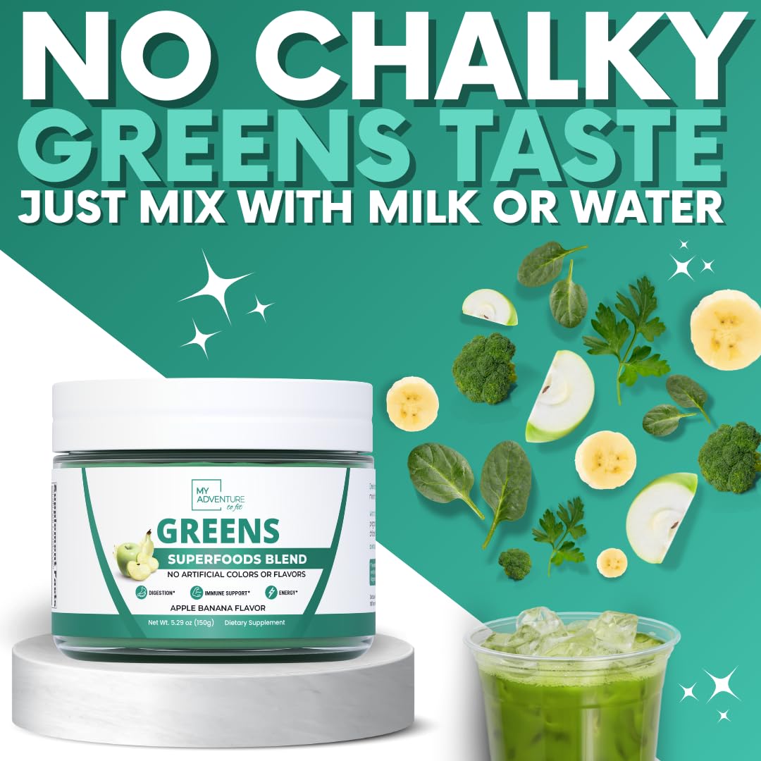 My Adventure to Fit Greens Superfood Powder in a bowl with vegetables