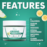 My Adventure to Fit Greens Superfood Powder nutrition label close-up
