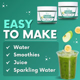 My Adventure to Fit Greens Superfood Powder packaging with apple banana flavour