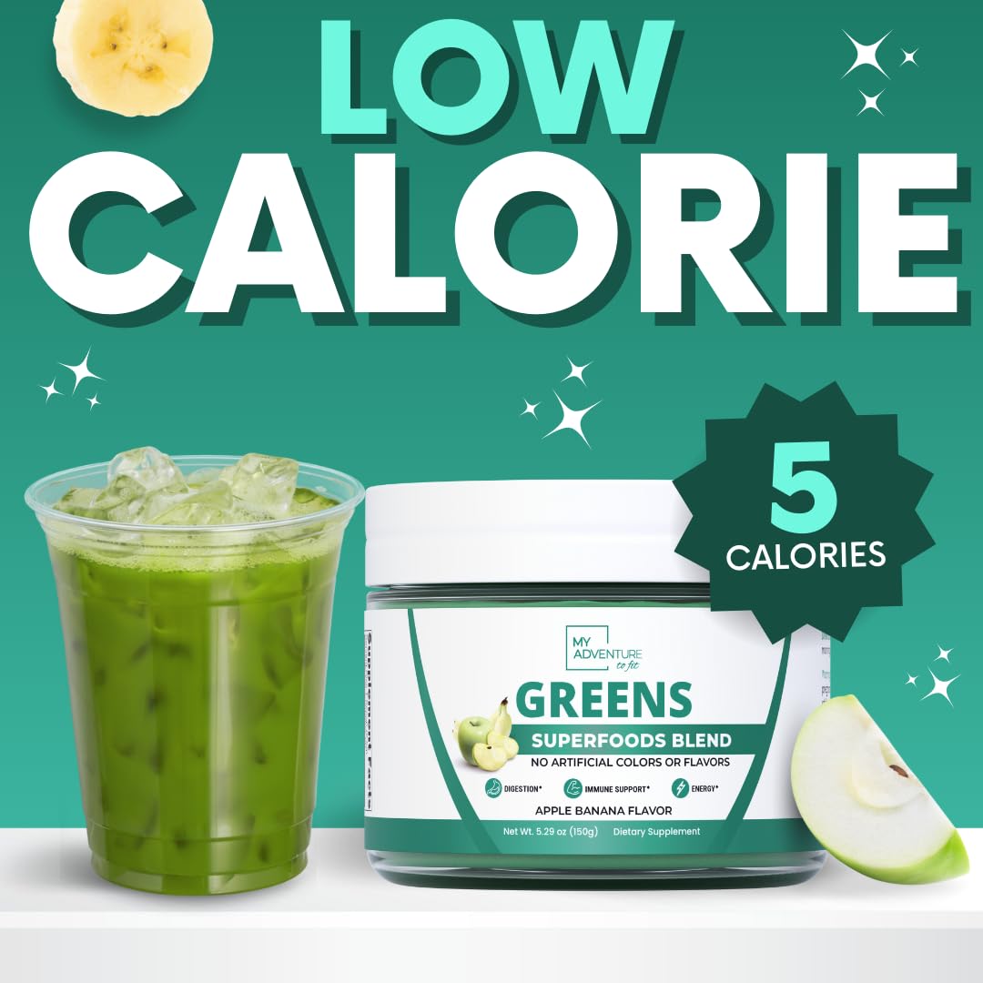 My Adventure to Fit Greens Superfood Powder with a spoonful ready to mix