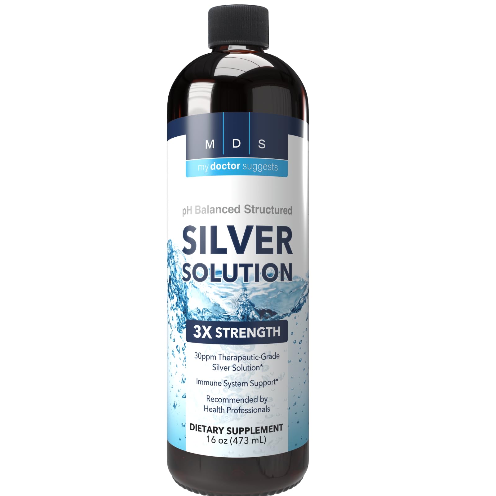 My Doctor Suggests Colloidal Silver 30ppm front view of bottle