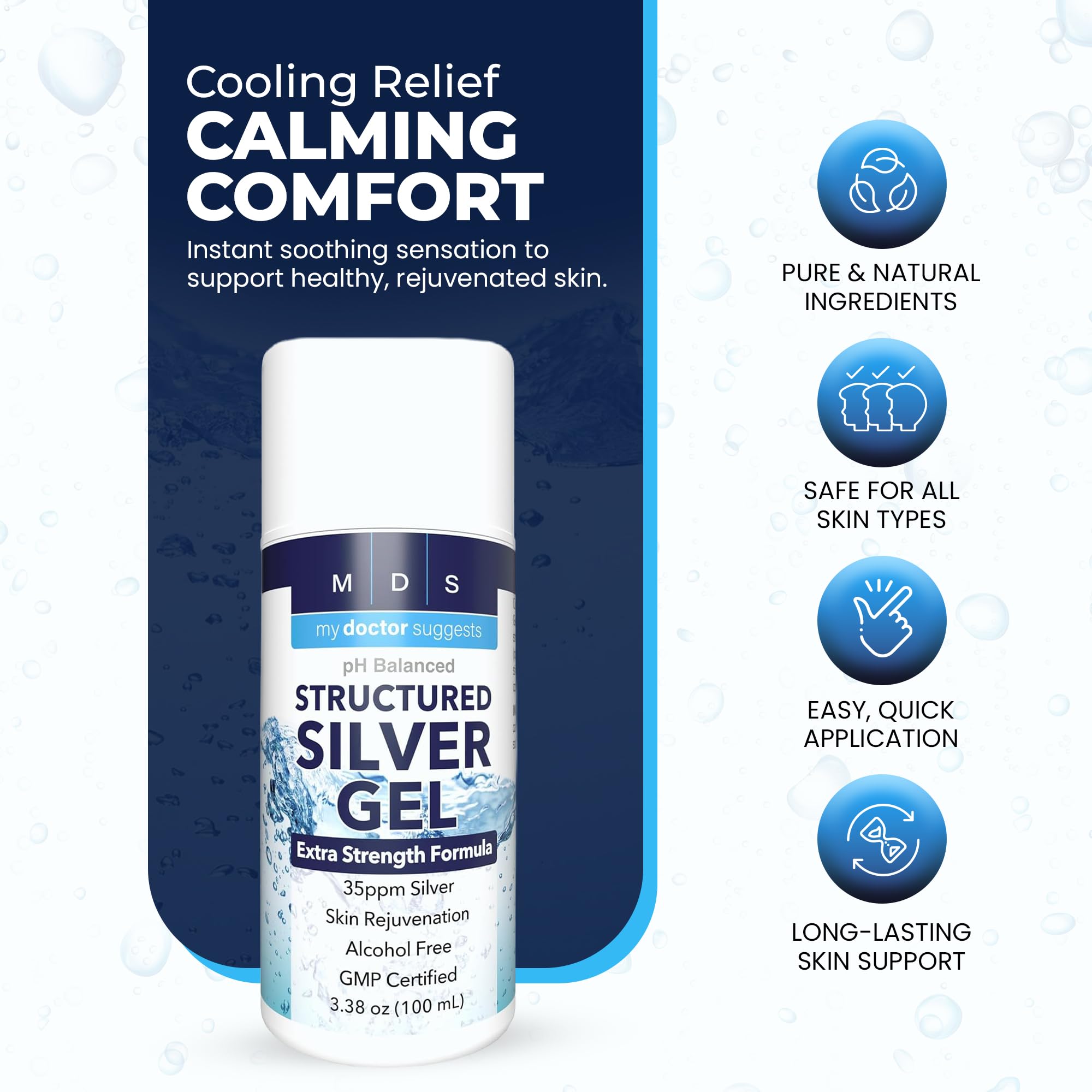 My Doctor Suggests Colloidal Silver Gel 35ppm tube with cap