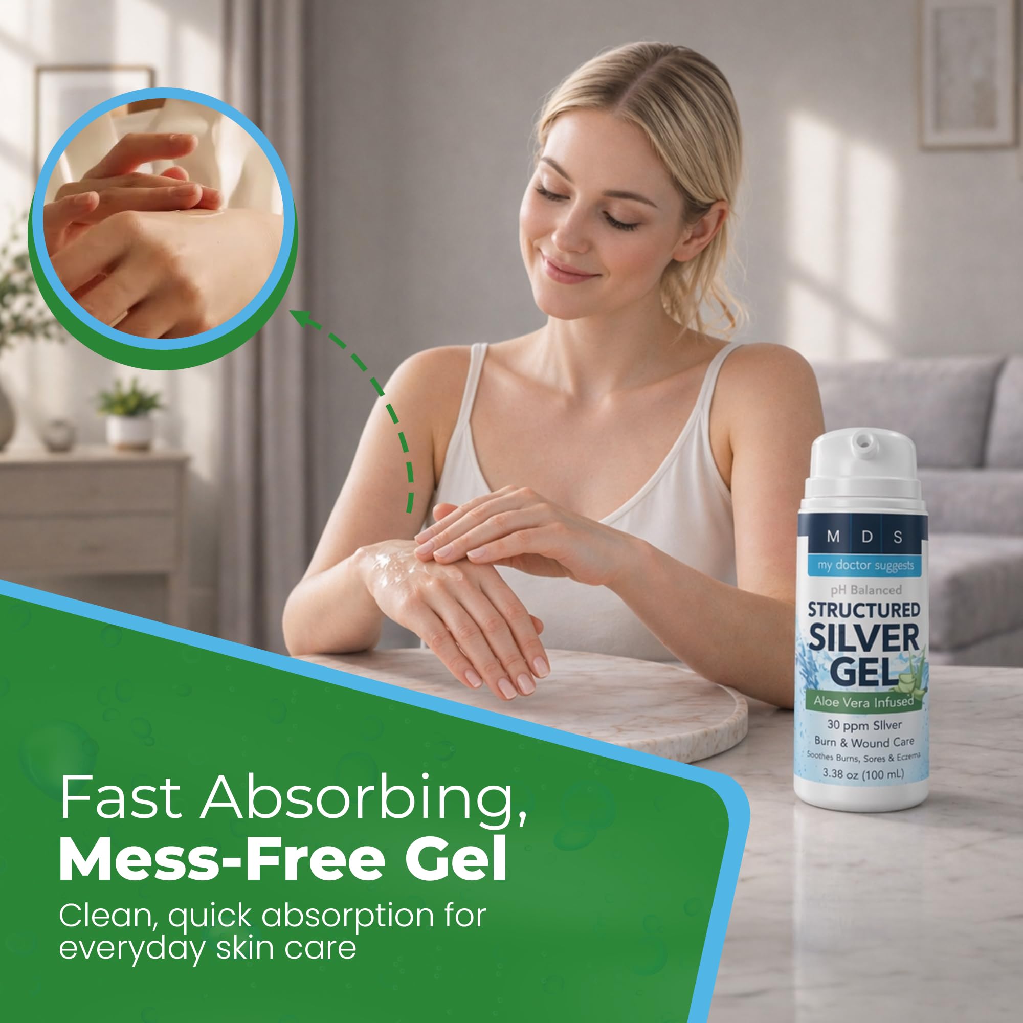 My Doctor Suggests Colloidal Silver Gel in use on skin