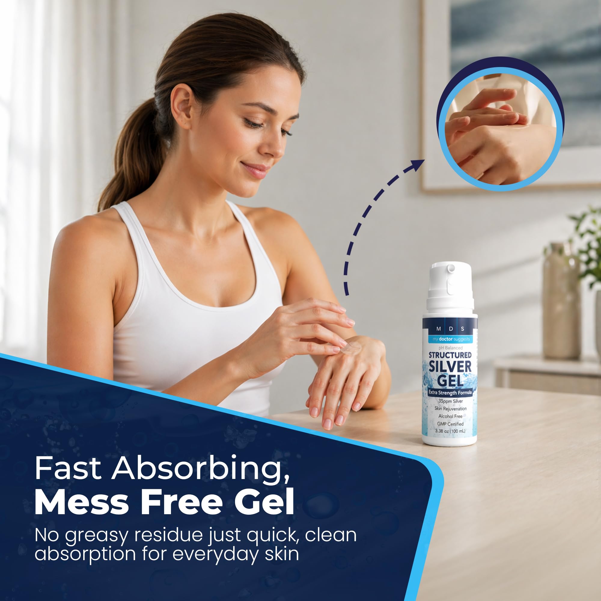 My Doctor Suggests Extra Strength Colloidal Silver Gel 35ppm application on skin