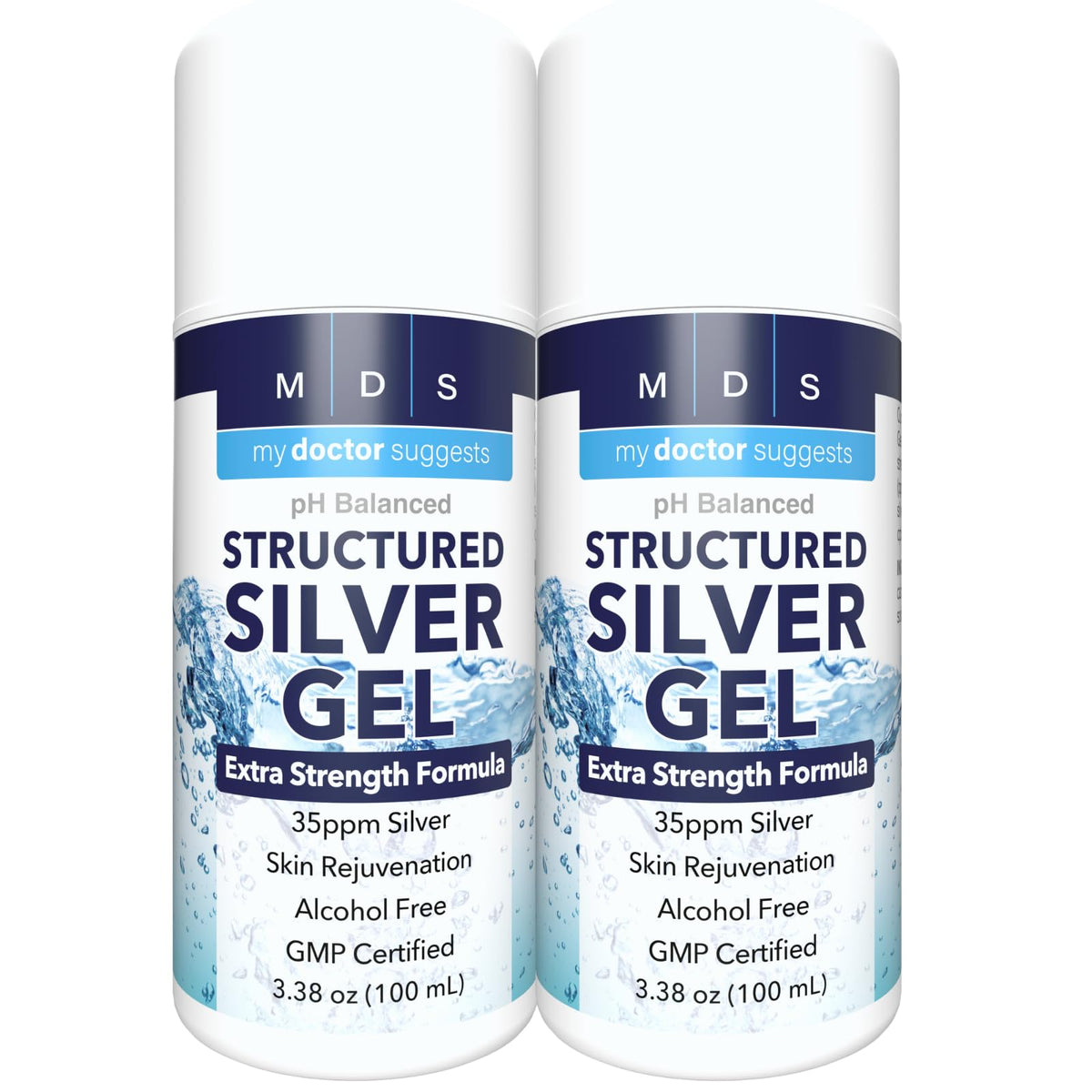My Doctor Suggests Extra Strength Colloidal Silver Gel 35ppm front view