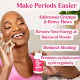 My Happy Flo Menstrual Support Supplement bottle with label