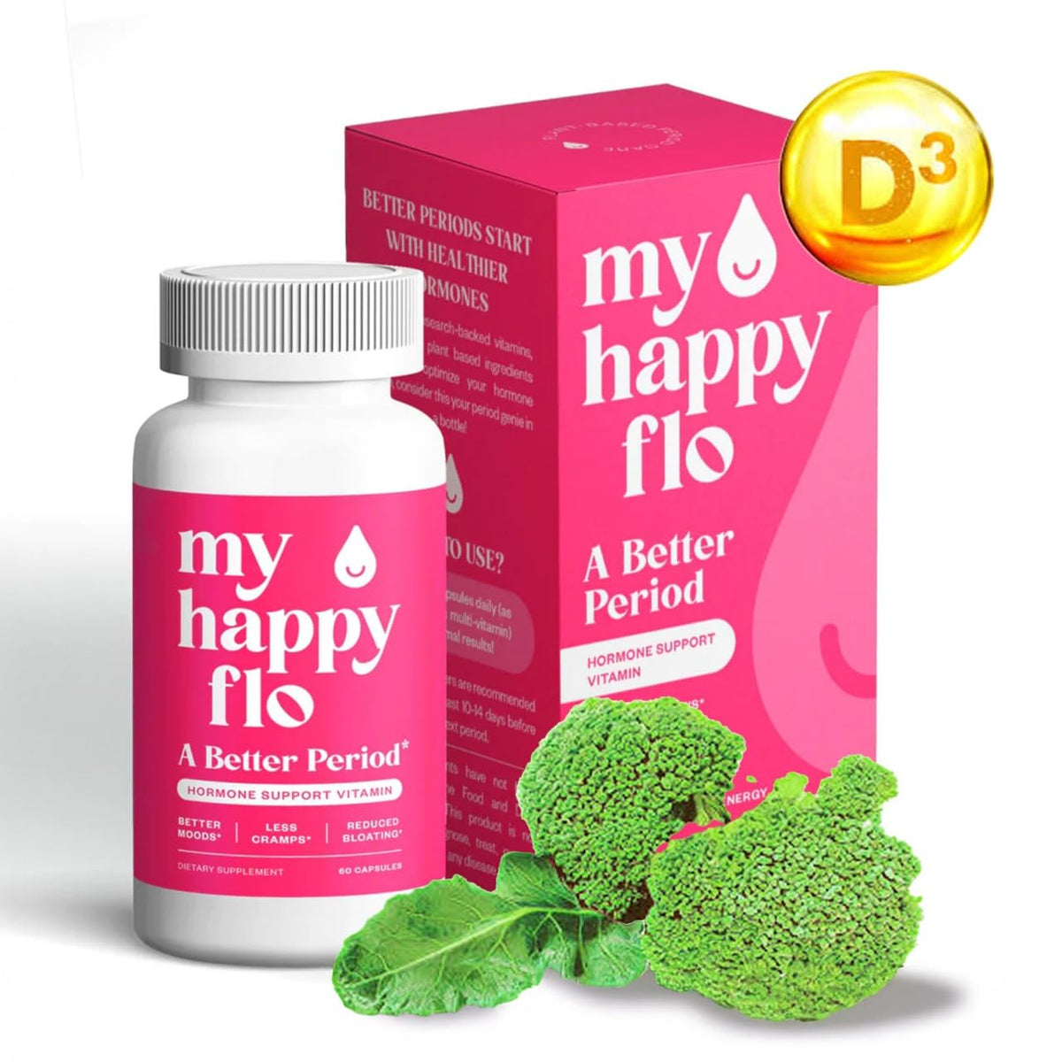 My Happy Flo Menstrual Support Supplement front view