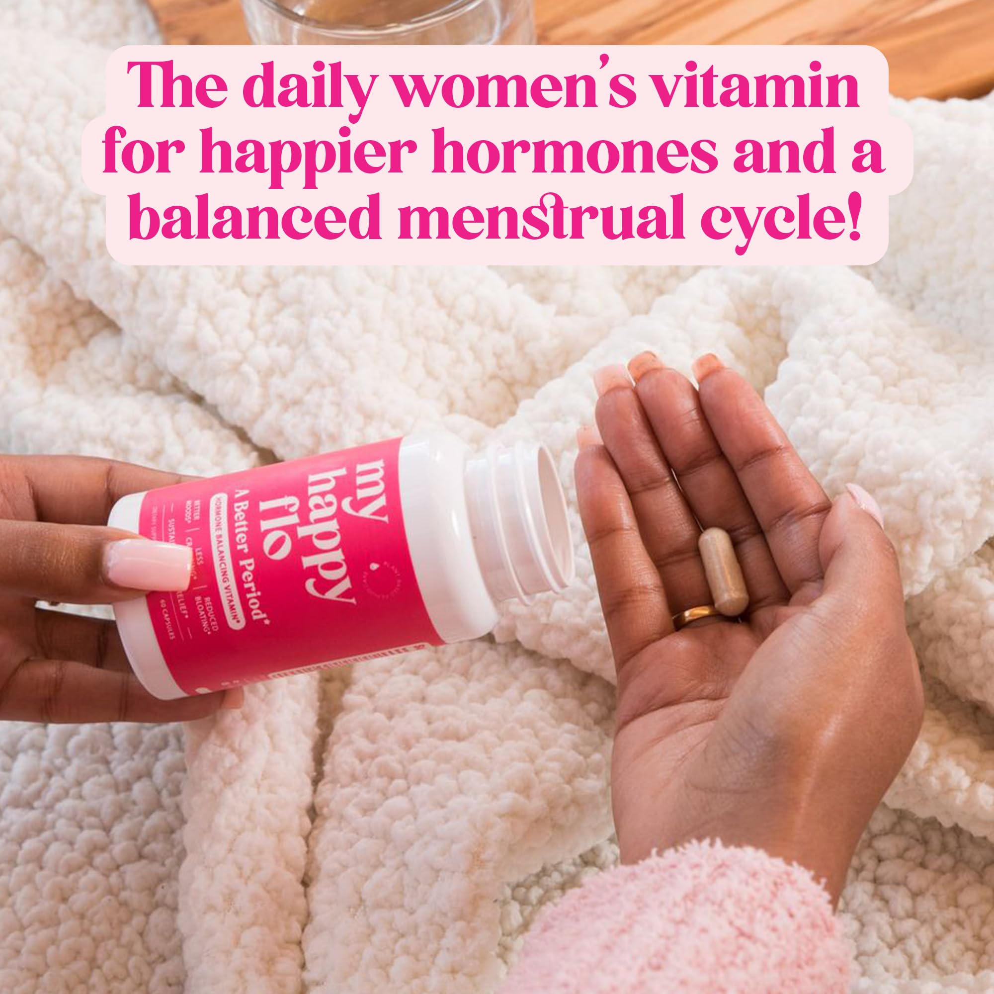 My Happy Flo Menstrual Support Supplement packaging details