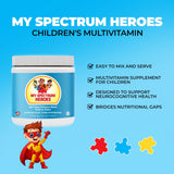 My Spectrum Heroes Kids Powder Multivitamin 61g jar with lid