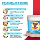 My Spectrum Heroes Kids Powder Multivitamin 61g nutritional label