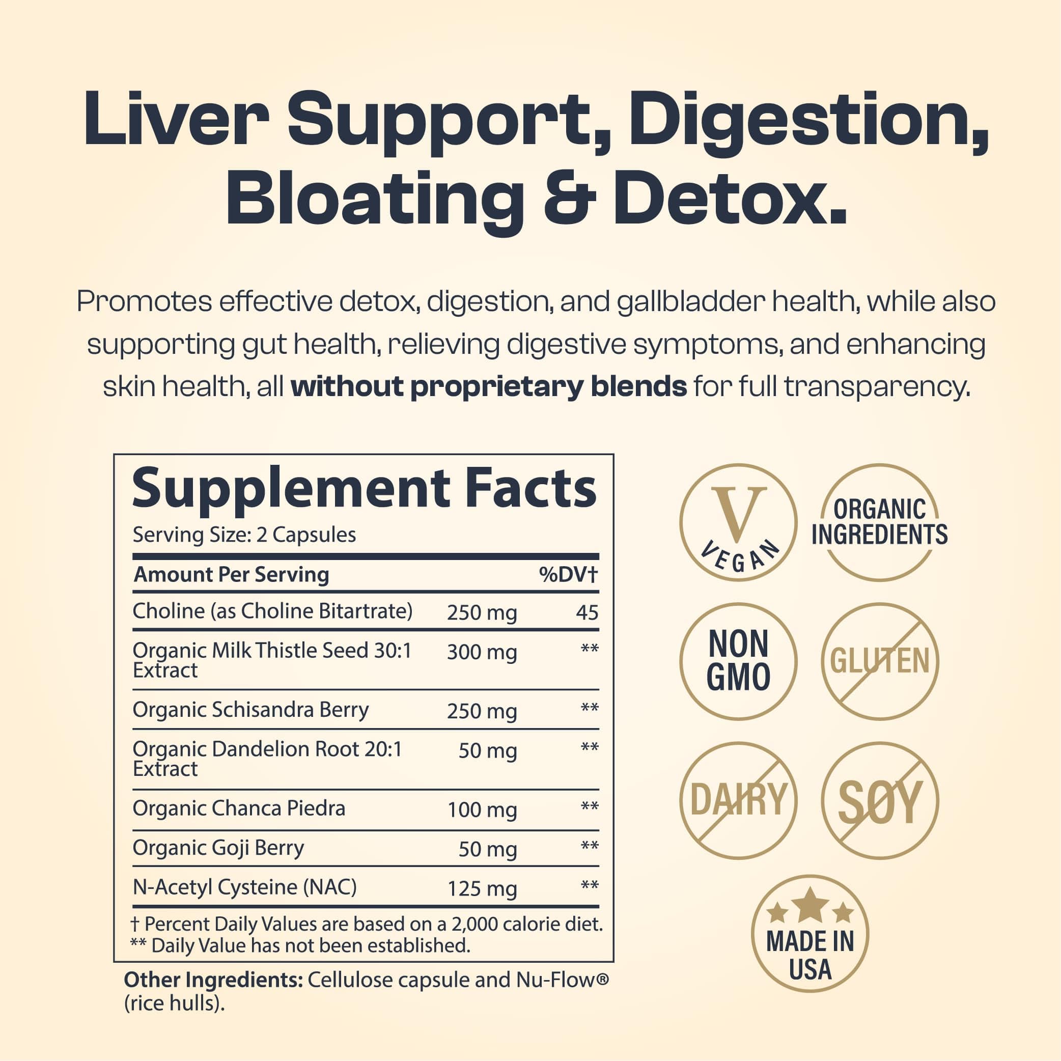 My Vida Origins Milk Thistle Liver Support Supplement side view