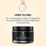 My Vida Origins Pure Organic Sulfur Granules with measuring spoon