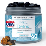 MYCL Chaga Mushroom Gummies front view, blueberry lemonade flavour