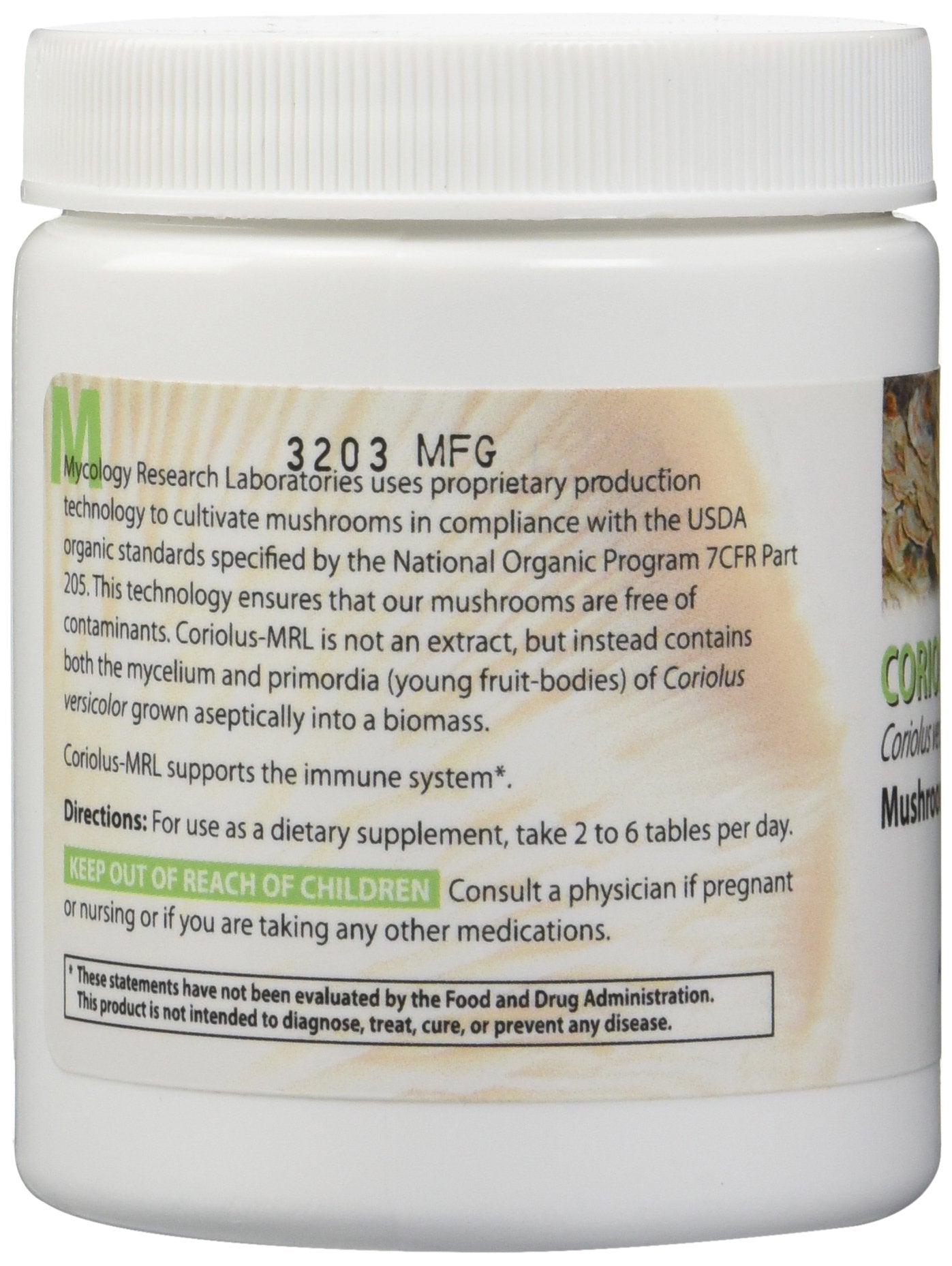 Mycology Research Labs Coriolus Versicolor 90 Tablets packaging details