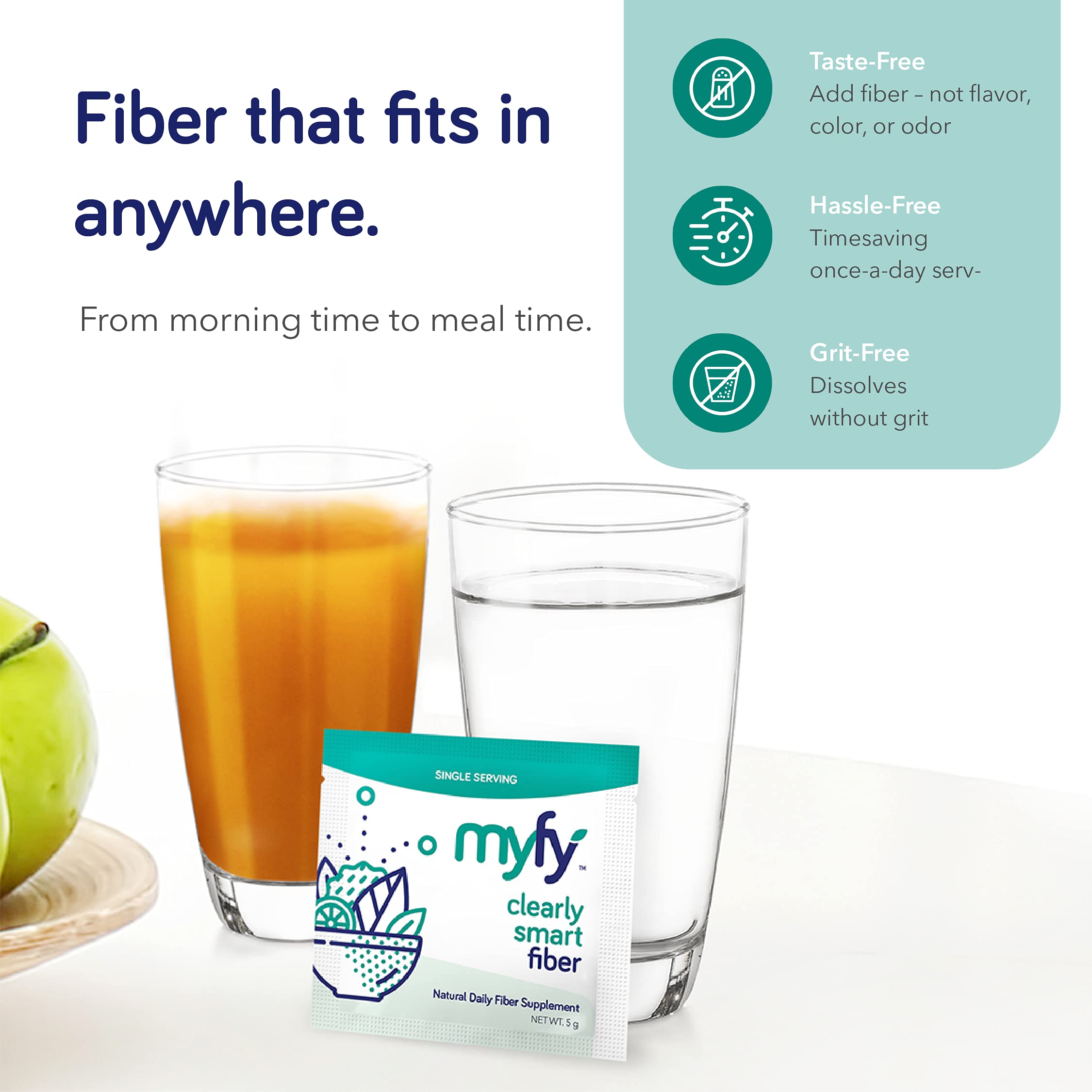 MyFy Dietary Fibre Supplement 358g unflavoured powder mixed in yogurt