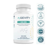 MyGevity NAC 600mg Antioxidant Supplement side view