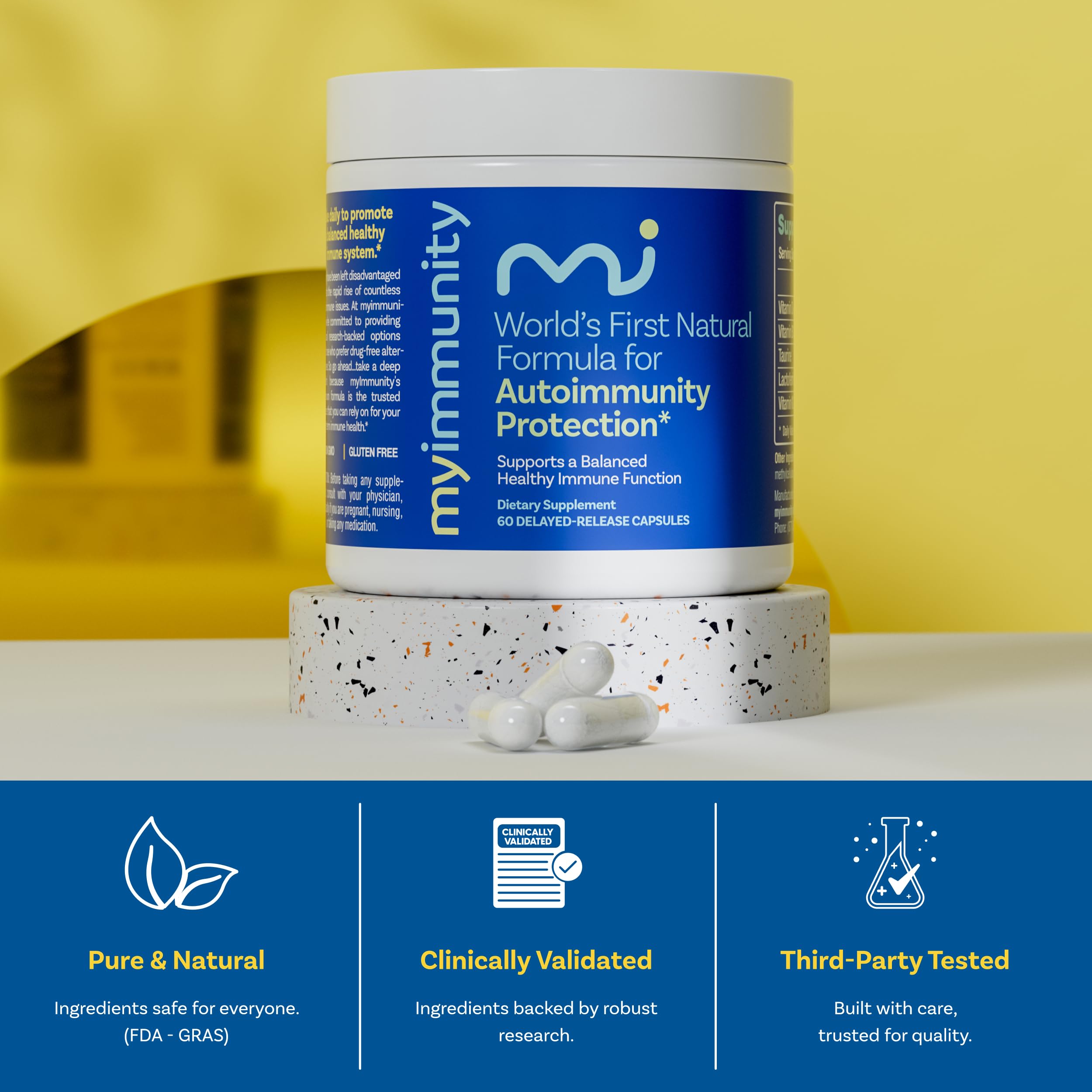 MyImmunity Lactoferrin B12 Supplement 300mg side view