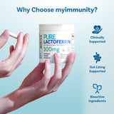 MyImmunity Lactoferrin Supplement 300mg capsules on a table