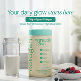 myInsideOut Collagen Powder in a bowl with a spoon