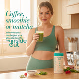 myInsideOut Collagen Powder mixed in a glass of water