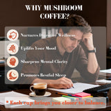 MYKAF Mushroom Coffee Blend preparation with hot water