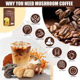 MYKORA Mushroom Coffee Blend scoop with powder