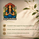 MyLifeZen Sleep Supplement lifestyle scene with a glass of water