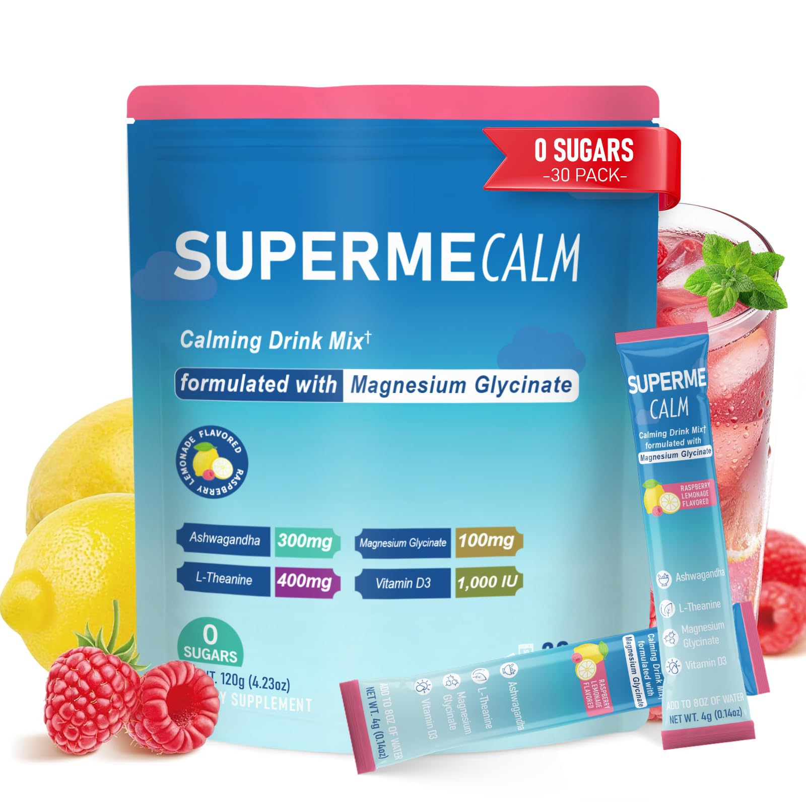Mynzevirix Adrenal Extracts packaging front view with Raspberry Lemonade flavour