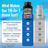 Mynzevirix Ashwagandha Supplement capsules in a hand