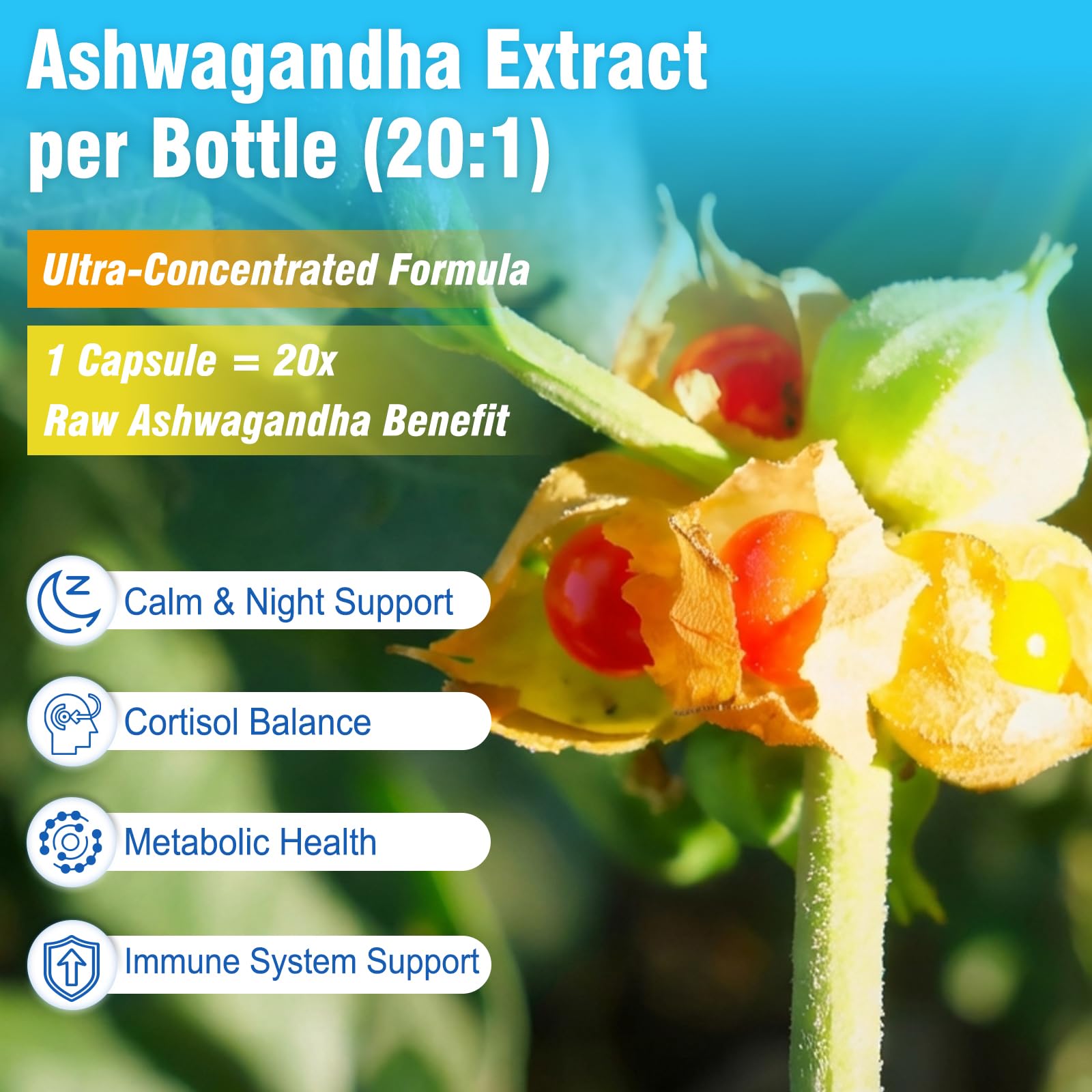 Mynzevirix Ashwagandha Supplement packaging with ingredients list