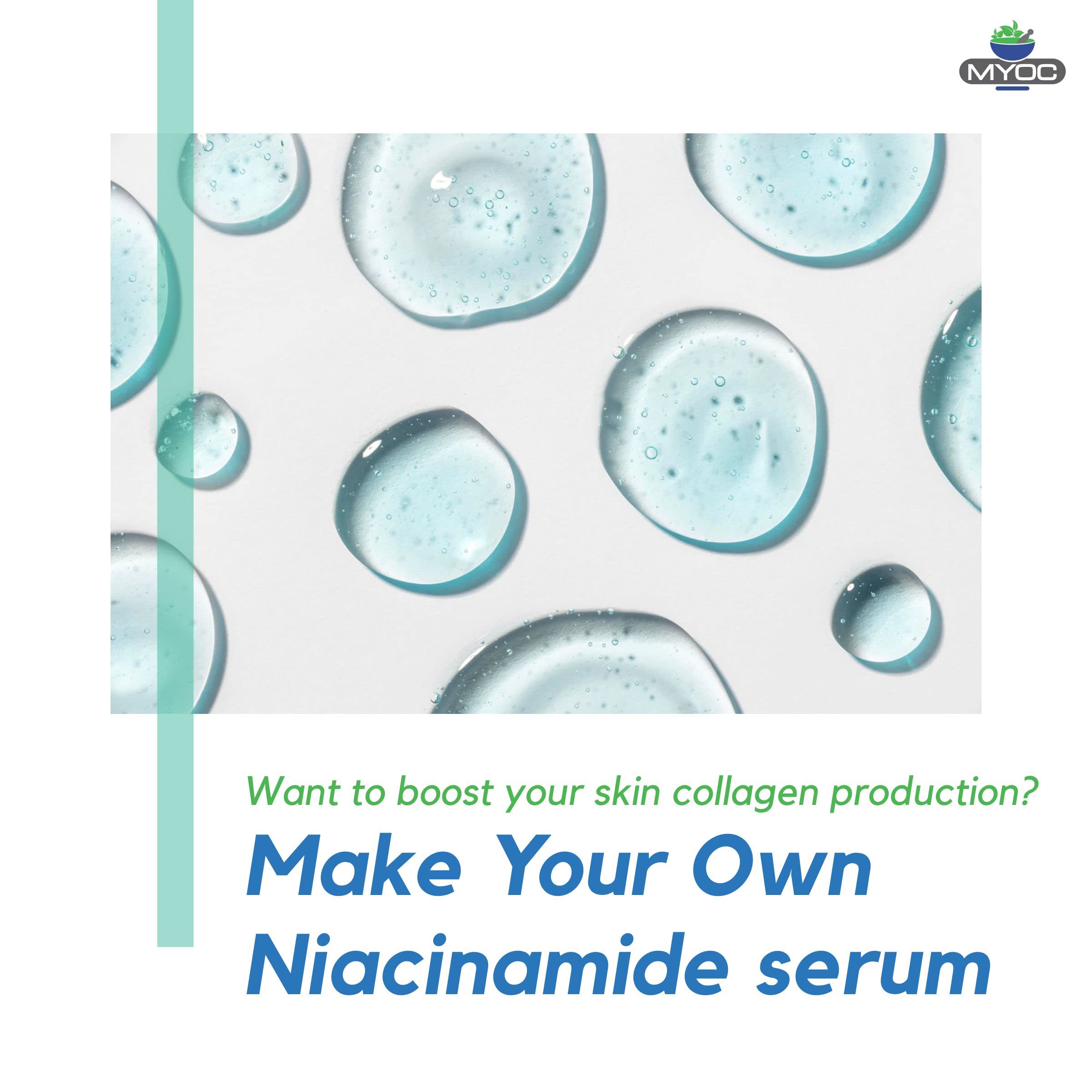 MYOC Niacinamide Powder 111g in a clear container