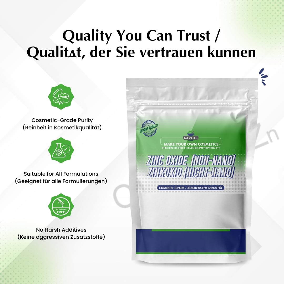 MYOC Zinc Oxide Powder 20g in a creative workspace with tools