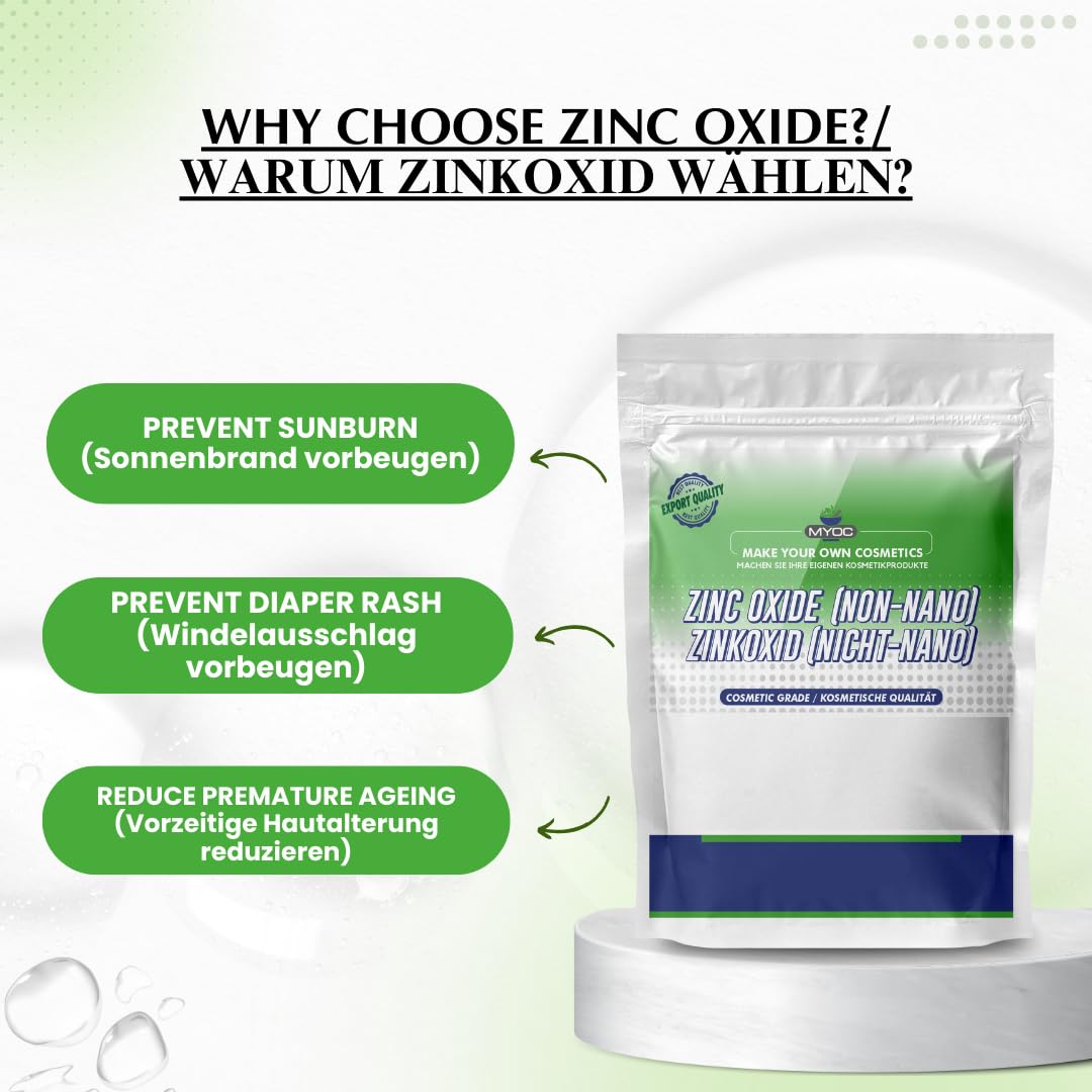 MYOC Zinc Oxide Powder 20g powder texture close-up