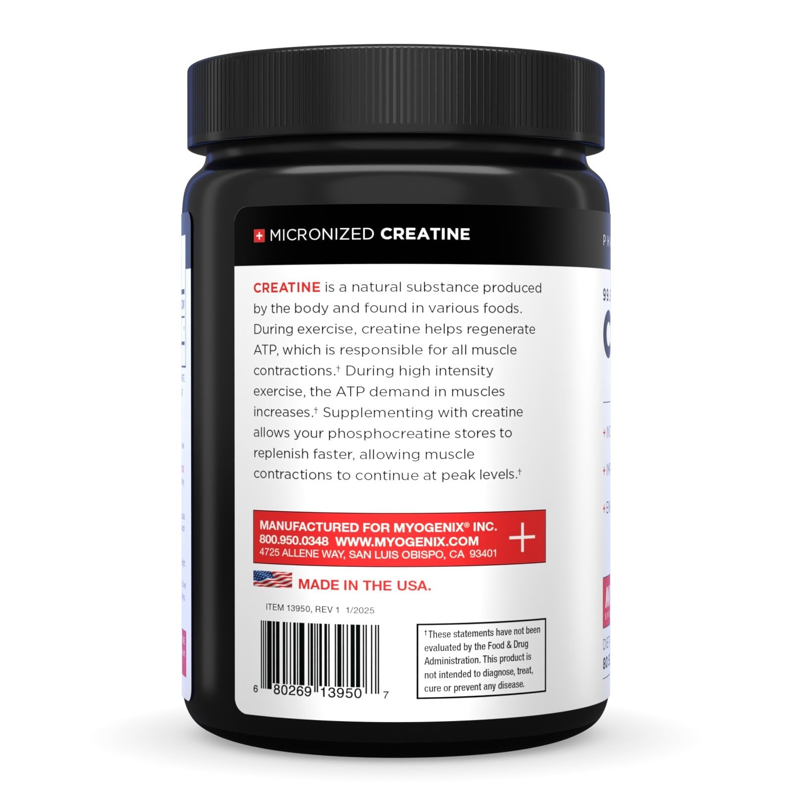 Myogenix Creatine Monohydrate 400g mixed in water