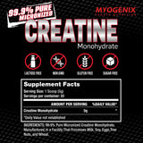 Myogenix Creatine Monohydrate 400g with shaker bottle