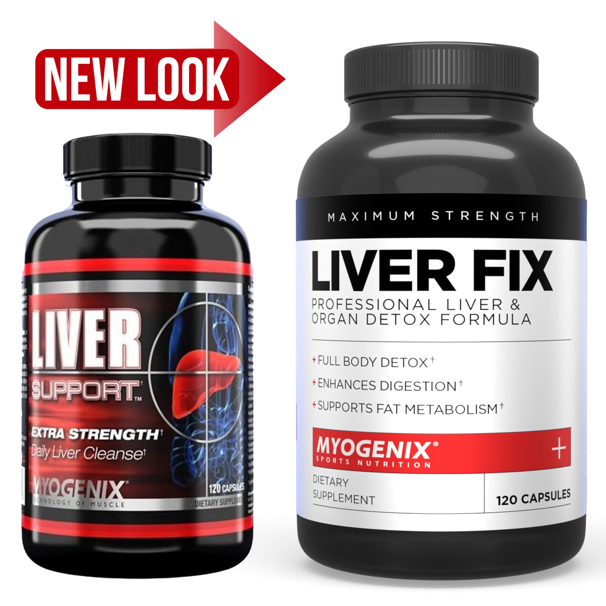 Myogenix Liver Fix Capsules side view showing capsule