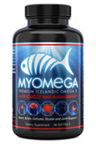 Myogenix Omega-3 Fish Oil Softgels front view, 90 count