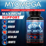 Myogenix Omega-3 Fish Oil Softgels side view showing softgel size