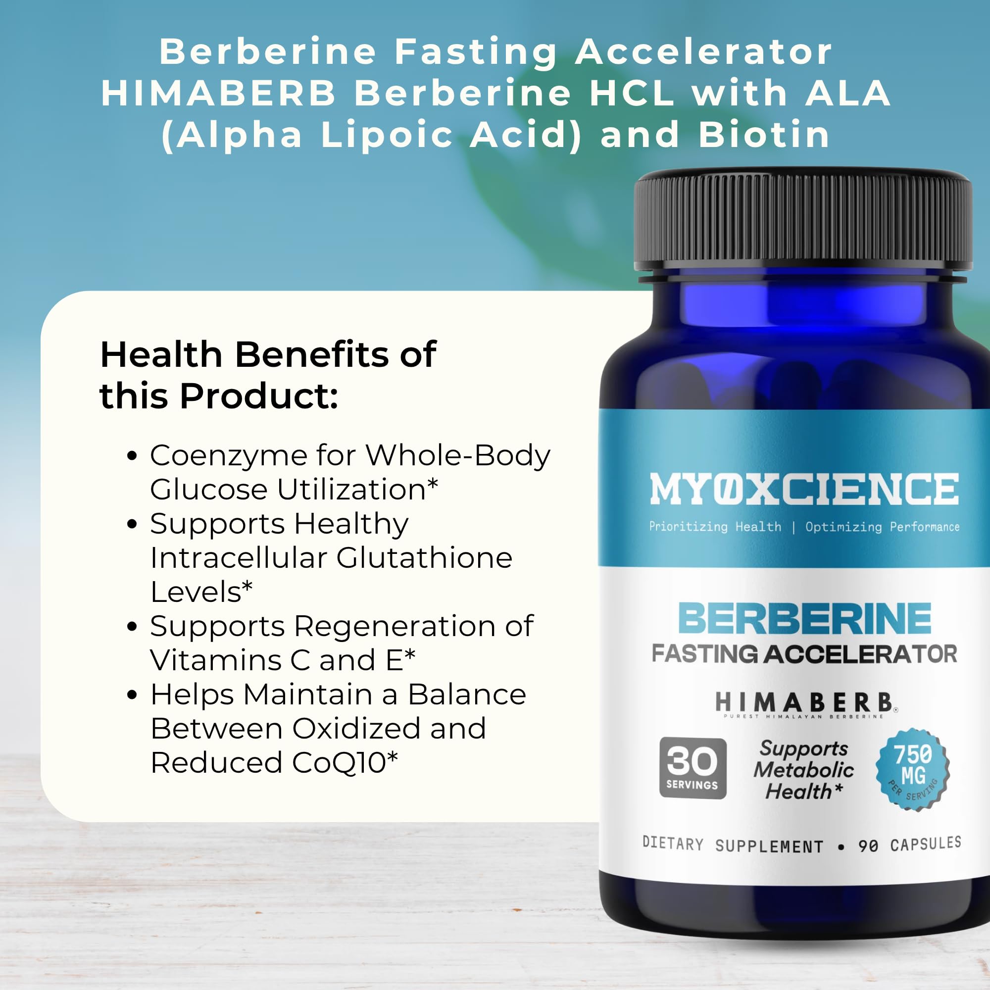MYOXCIENCE Alpha Lipoic Acid Supplement 750mg with ingredients