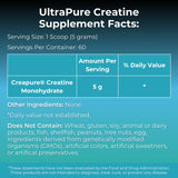 MYOXCIENCE Creapure Creatine 350g back view with nutritional information
