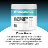MYOXCIENCE Creapure Creatine 350g packaging on a kitchen counter