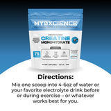 MYOXCIENCE Creatine Monohydrate 390g displayed with other supplements