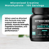 MYOXCIENCE Creatine Powder 535g mixing in water