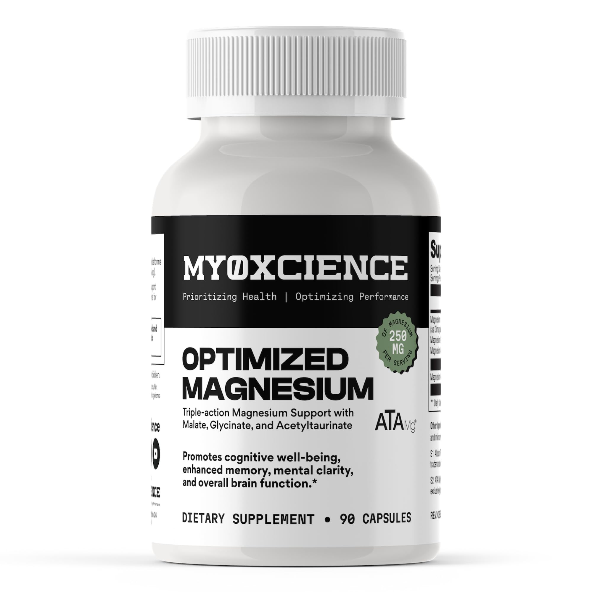 MYOXCIENCE Magnesium Acetyltaurinate 100g front view