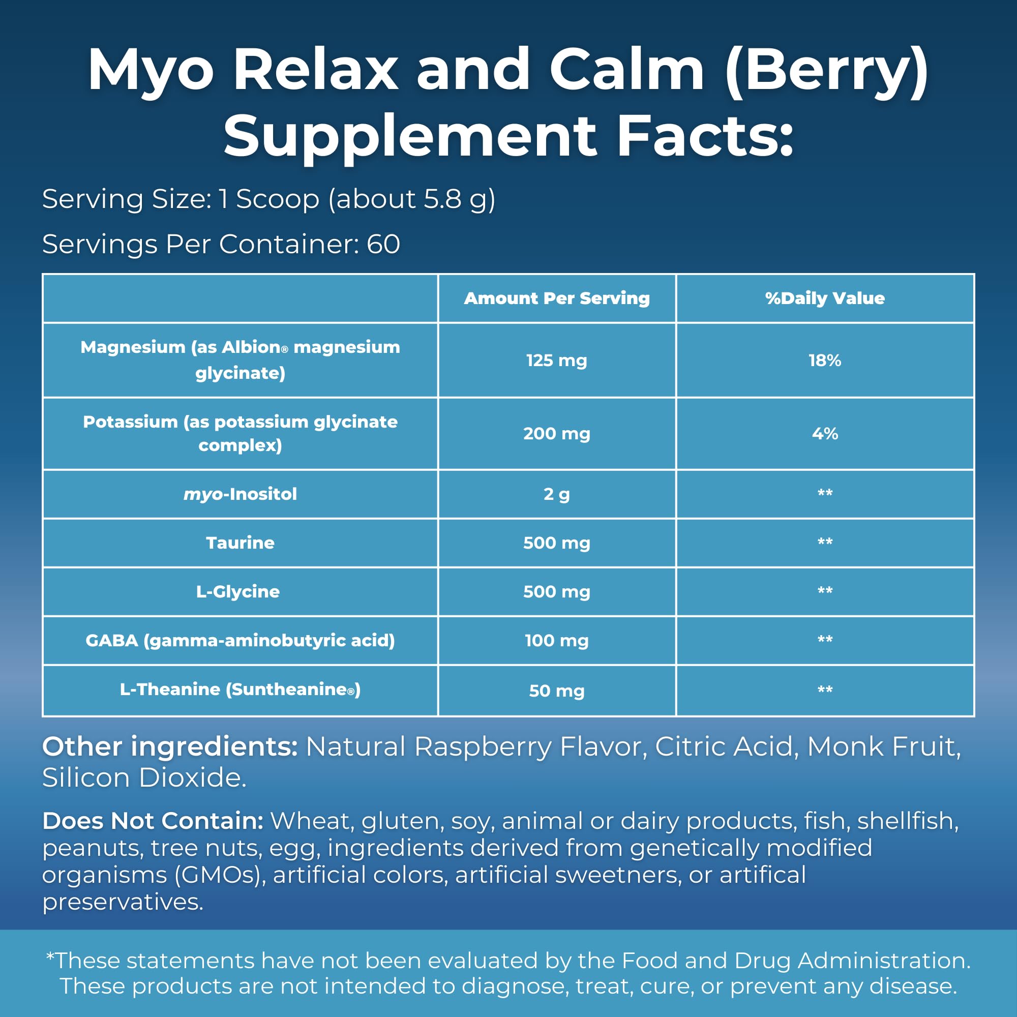 MYOXCIENCE Magnesium Supplement 402g back view
