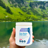 MYOXCIENCE Magnesium Supplement 402g on a wooden table