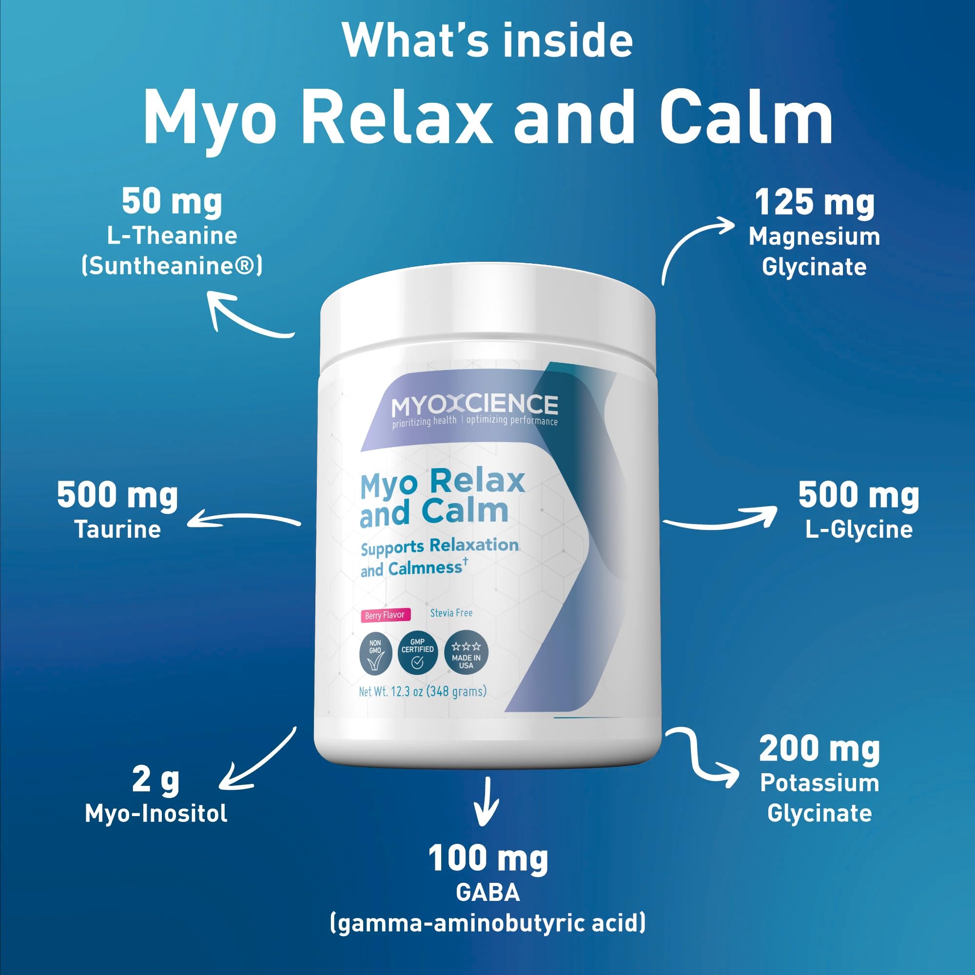 MYOXCIENCE Magnesium Supplement 402g packaging