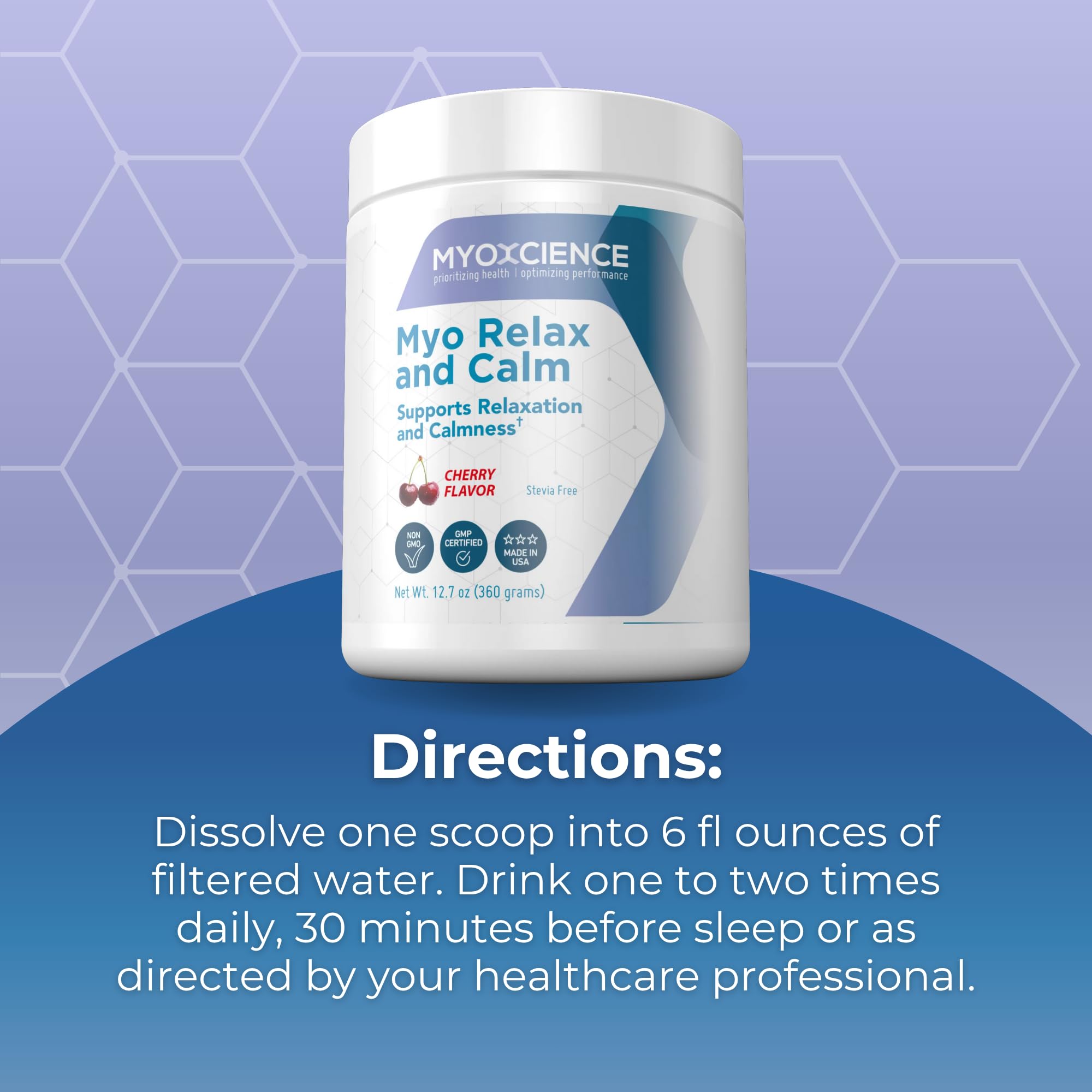 MYOXCIENCE Magnesium Supplement 92g nutritional information