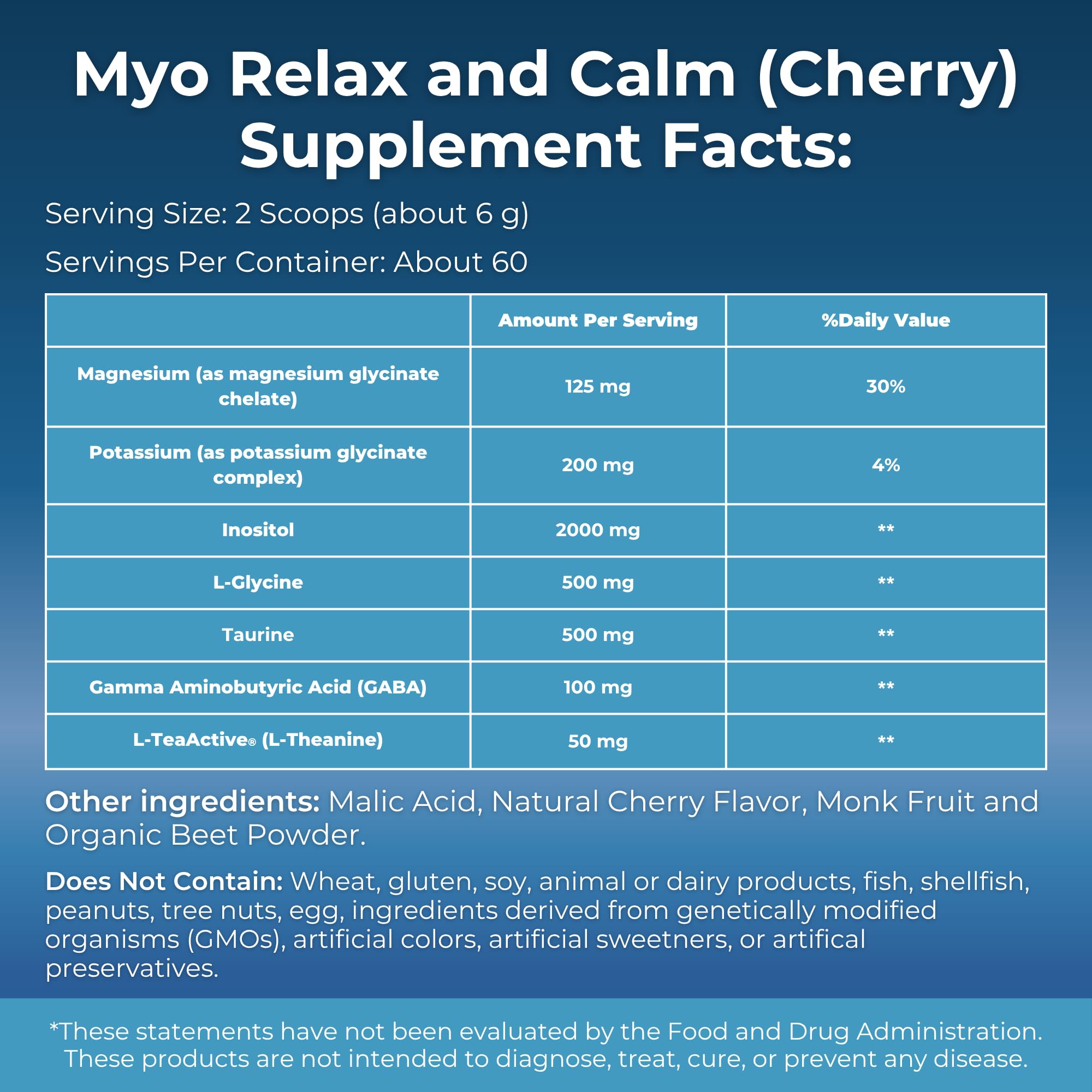 MYOXCIENCE Magnesium Supplement 92g side view