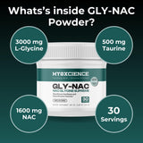 MYOXCIENCE N-Acetyl-L-Cysteine and Glycine 210g capsule close-up